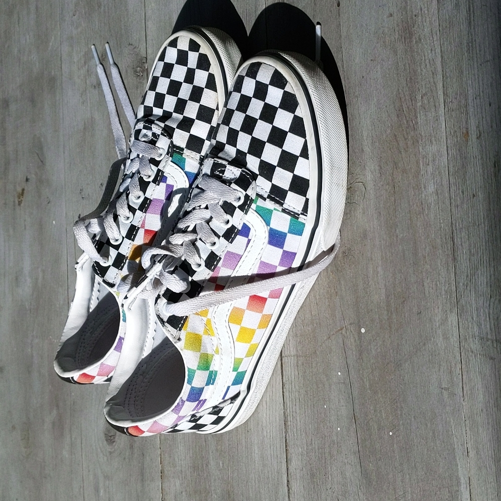 Vans Rainbow Checkerboard Lo Sneakers